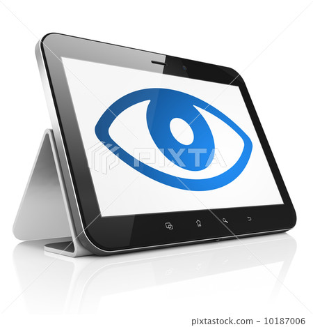 Security concept: Eye on tablet pc computer 10187006