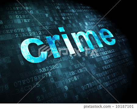 Protection concept: Crime on digital background 10187101