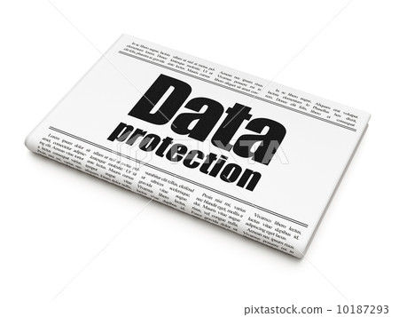 Privacy news concept: newspaper headline Data Protection 10187293