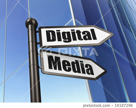 Advertising concept: sign Digital Media on... - Stock Illustration ...