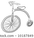 Free Hand Sketch of bicycle Vector 10187849