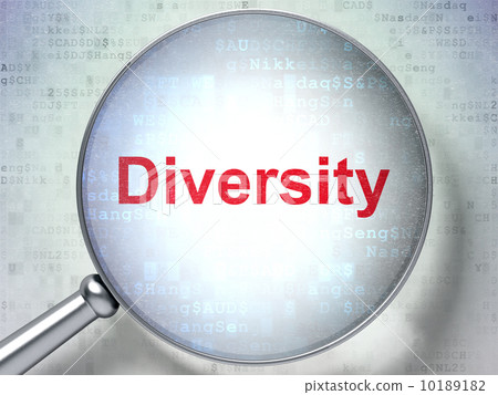 Business concept: Diversity with optical glass Business concept: Diversity with optical glass 10189182