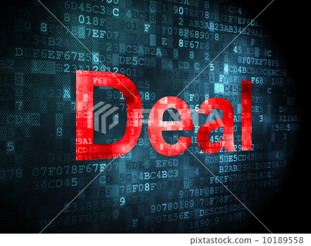 Finance concept: Deal on digital background - Stock Illustration ...