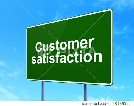 Advertising concept: Customer Satisfaction on road sign 10189593