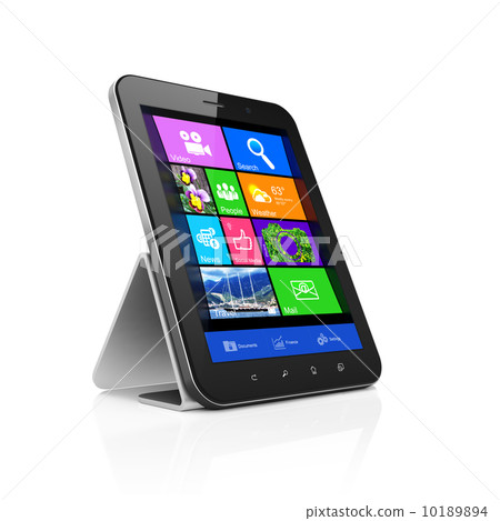 Desktop on black tablet pc computer 10189894