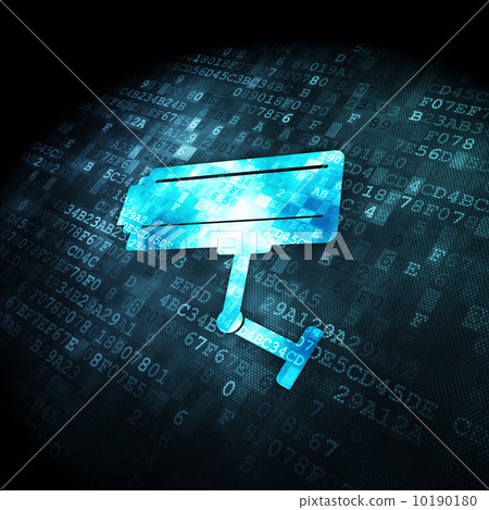 Privacy concept: Cctv Camera on digital background 10190180