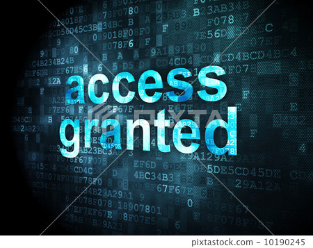 Safety concept: Access Granted on digital background Safety concept: Access Granted on digital background 10190245