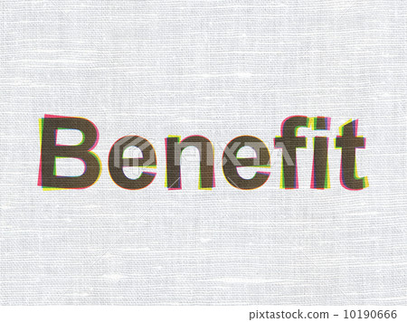 Business concept: Benefit on fabric texture background 10190666