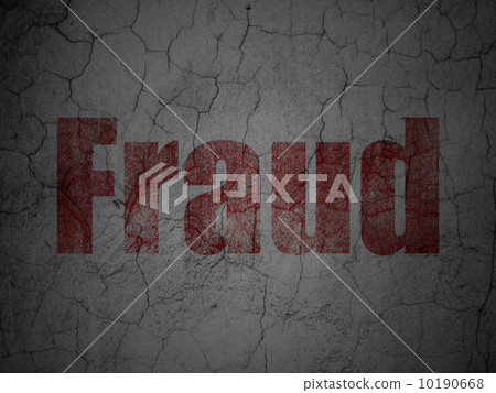 Security concept: Fraud on grunge wall background Security concept: Fraud on grunge wall background 10190668