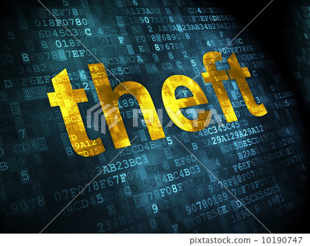 Privacy concept: Theft on digital background Privacy concept: Theft on digital background 10190747