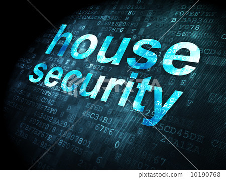 Privacy concept: House Security on digital background Privacy concept: House Security on digital background 10190768