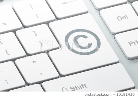 Law concept: Copyright on computer keyboard background 10191436