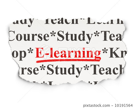 Education concept: E-learning on Paper background Education concept: E-learning on Paper background 10191564