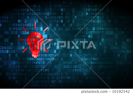Business concept: Light Bulb on digital background Business concept: Light Bulb on digital background 10192542