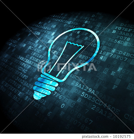 Finance concept: Light Bulb on digital background - Stock Illustration ...