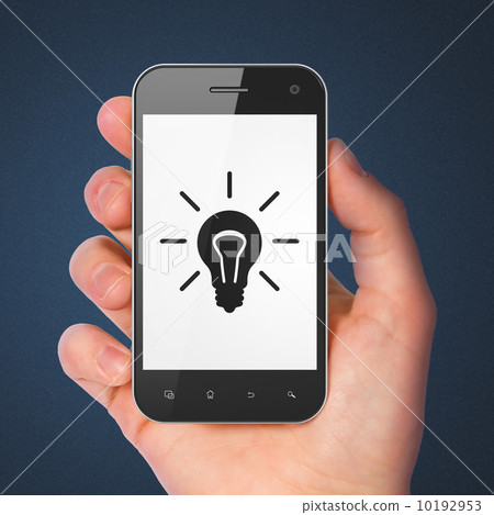 Business concept: Light Bulb on smartphone 10192953