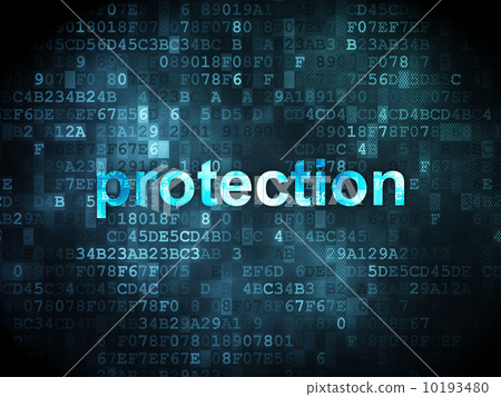 Safety concept: Protection on digital background Safety concept: Protection on digital background 10193480