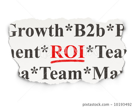 Business concept: ROI on Paper background 10193492