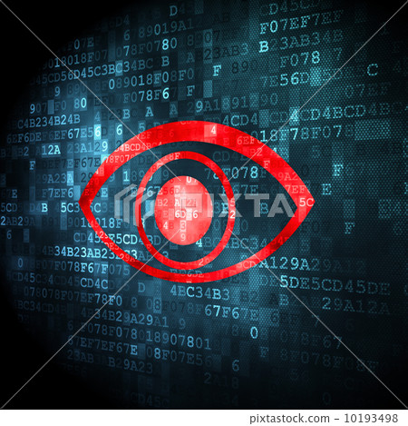 Safety concept: Eye on digital background 10193498