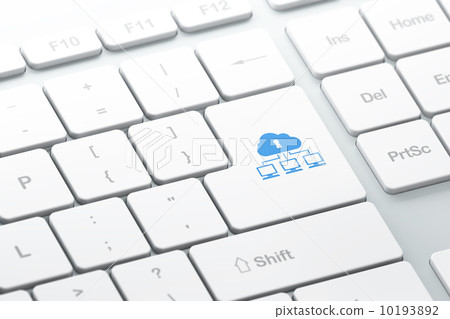 Privacy concept: Cloud Network on computer keyboard background 10193892