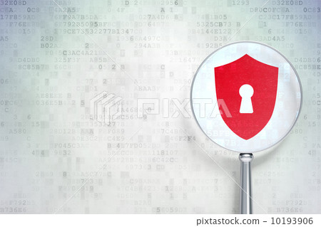 Safety concept:  Shield With Keyhole with optical glass on digit 10193906