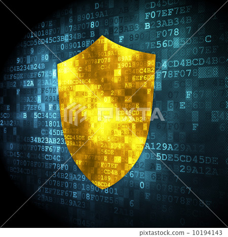 Privacy concept: Shield on digital background 10194143