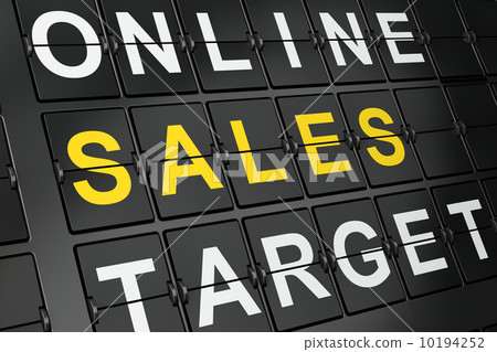 Advertising concept: Sales on airport board background 10194252