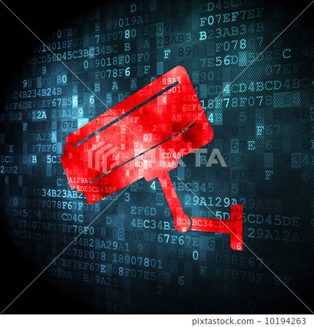 Security concept: Cctv Camera on digital background 10194263