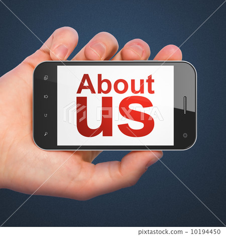 Marketing concept: About Us on smartphone Marketing concept: About Us on smartphone 10194450