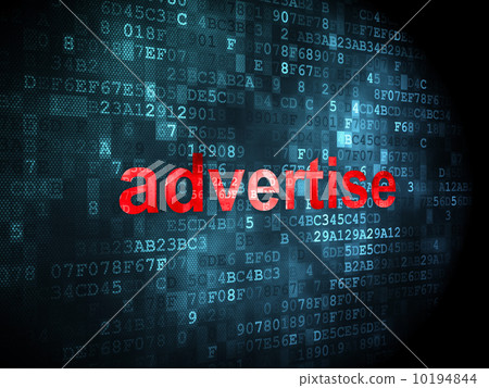 Marketing concept: Advertise on digital background Marketing concept: Advertise on digital background 10194844