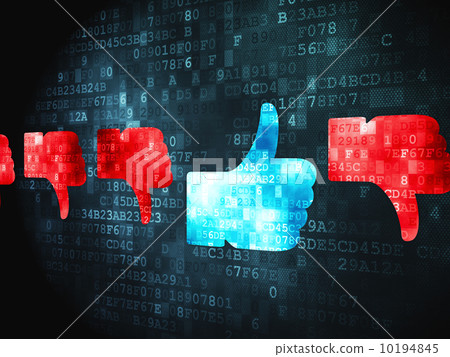 Social network concept: Like, Unlike on digital background Social network concept: Like, Unlike on digital background 10194845