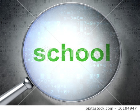 Education concept: School with optical glass 10194947