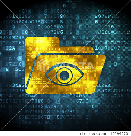 Finance concept: Folder With Eye on digital background 10194970