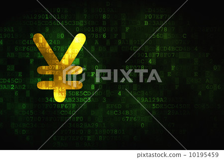 Currency concept: Yen on digital background 10195459