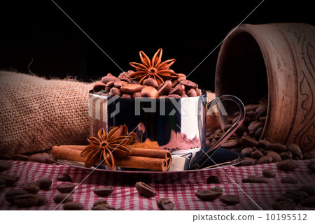 cup of Coffee with beans 10195512