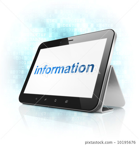 Data concept: Information on tablet pc computer Data concept: Information on tablet pc computer 10195676