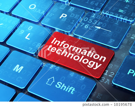 Data concept: Information Technology on computer keyboard backgr Data concept: Information Technology on computer keyboard backgr 10195678