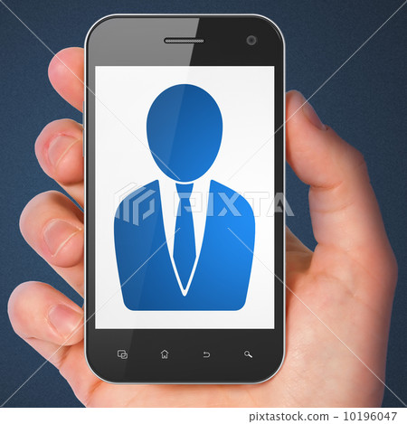Law concept: Business Man on smartphone 10196047