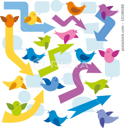 Vector Card With Birds Vector Card With Birds 10196086