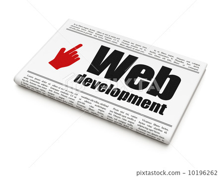 Web development news concept: newspaper with Web Development and 10196262