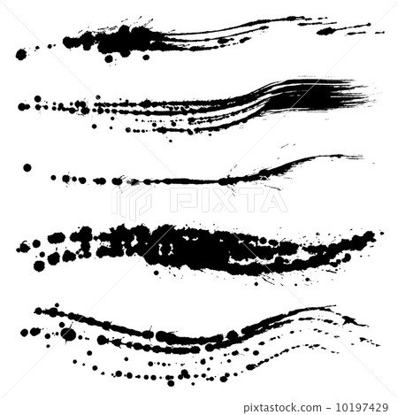 Calligraphy Ink Splashing Line Handwriting Calligraphy Ink Splashing Line Handwriting 10197429