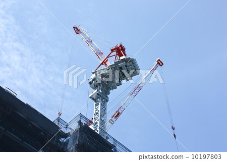 Blue sky and crane Blue sky and crane 10197803