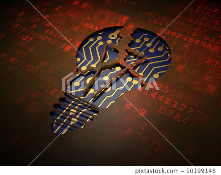 Business concept: Light Bulb on digital screen background 10199148