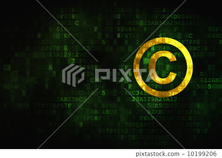 Law concept: Copyright on digital background Law concept: Copyright on digital background 10199206