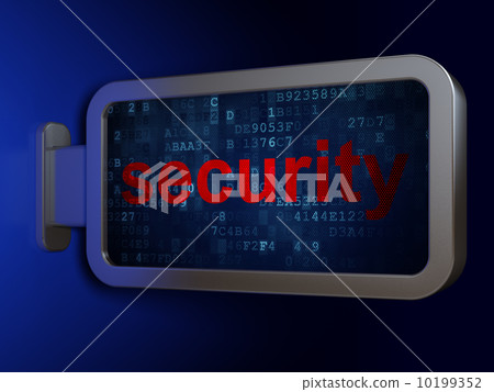 Protection concept: Security on billboard background 10199352