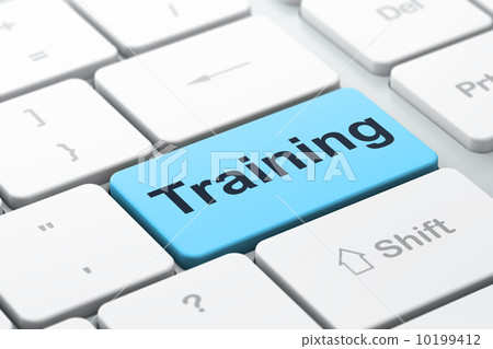 Education concept: Training on computer keyboard background 10199412