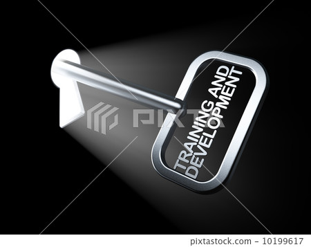 Education concept: Training and Development on key 10199617