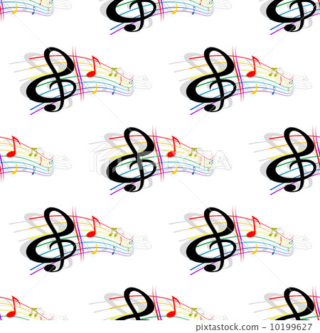 Seamless background music pattern - Stock Illustration [10199627] - PIXTA