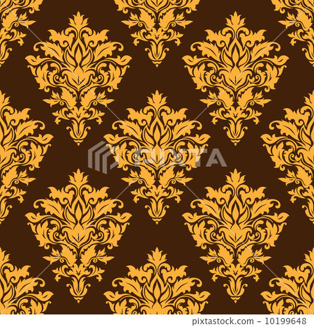 Brown damask seamless pattern Brown damask seamless pattern 10199648
