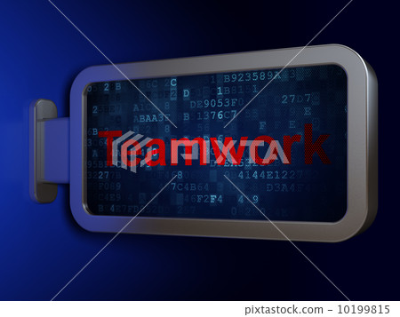 Business concept: Teamwork on billboard background Business concept: Teamwork on billboard background 10199815